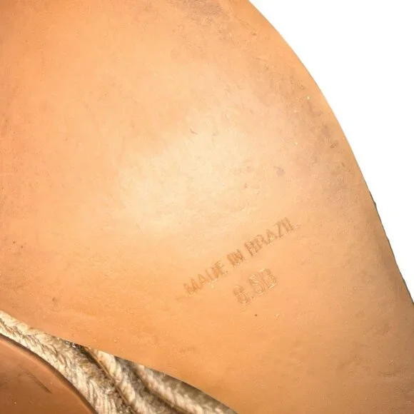 Vince Camuto Gold Espadrille Wedge Sandals Women’s 8.5M Stretch Strap Slip On - Picture 7 of 7